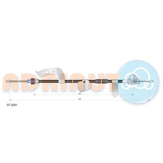 Cablu frana Трос ручника Citroen C1/Toyota Aygo all 05-