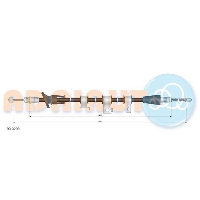 Cablu frana Трос ручника Kia Rio all 02-  Rear Right L=