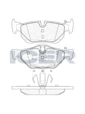 Placute Колодки BMW 3 E-90/91 05- Rear 17mm З ICER