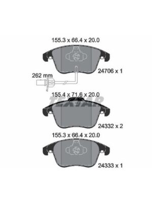 Placute Колодки Audi A4 07- Front 19.5mm Пере TEXTAR