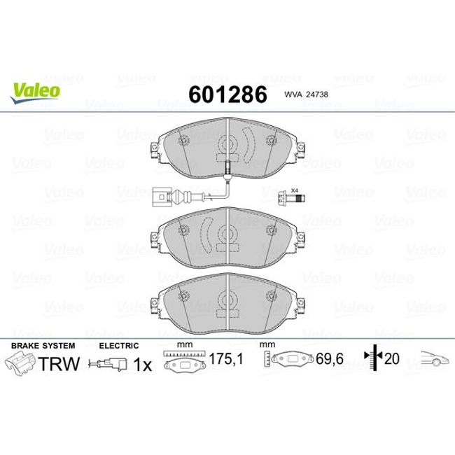 Placute Колодки .Skoda Superb 2 / передние / VALEO