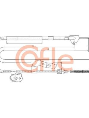 Cablu frana Трос ручника Citroen C1/Toyota Aygo all 05-