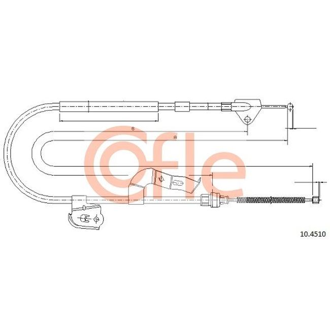 Cablu frana Трос ручника Citroen C1/Toyota Aygo all 05-