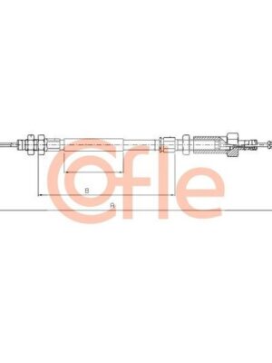 Cablu frana Трос ручника Fiat Ducato all 01- Front L=10
