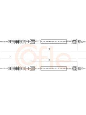 Cablu frana Трос ручника Citroen Jumper all Drum brake