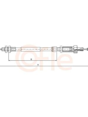 Cablu frana Трос ручника Citroen Jumper Front -02 L=117