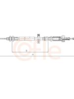 Cablu frana Трос ручника Fiat Ducato Front 94-  L=1059/