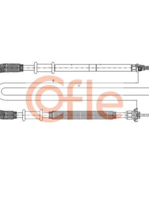 Cablu frana Трос ручника Fiat Doblo 01- Rear Right L=18