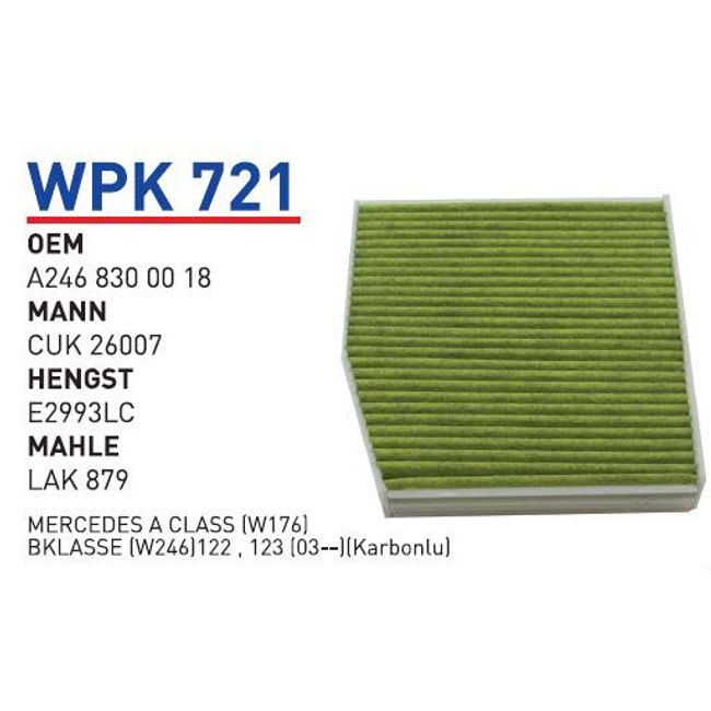 Filtru habitaclu Салонный фильтр Mercedes W176/W246 11-