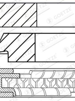 Комплект поршневых колец 72x1.5/1.5/3 Opel Corsa OHC 8v