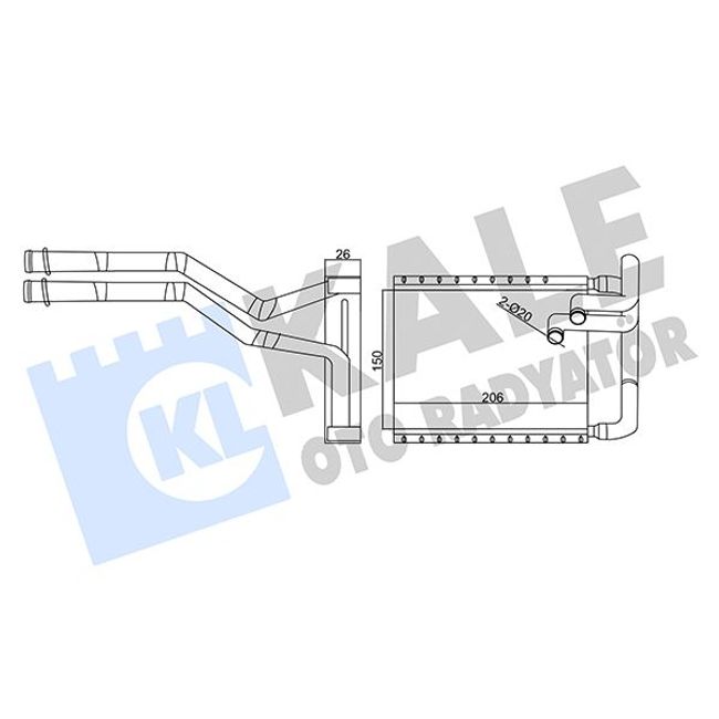 Schimbator caldura Радиатор печки Kia Ceed 07- 150x210x