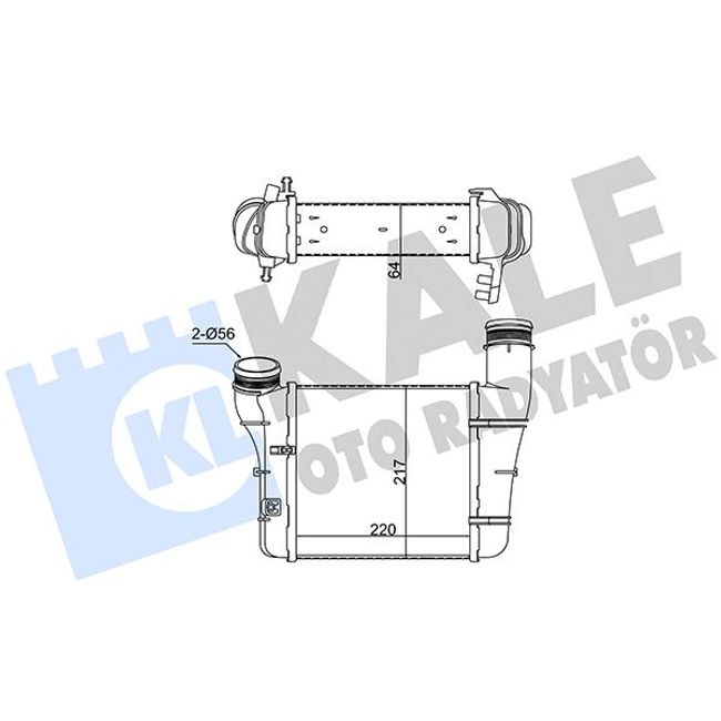 Intercooler Интеркулер Audi A4 1,9 TDI 00-08 211x220x62