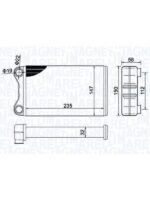 Schimbator caldura Радиатор печки AUDI A4 00- 235x 147x