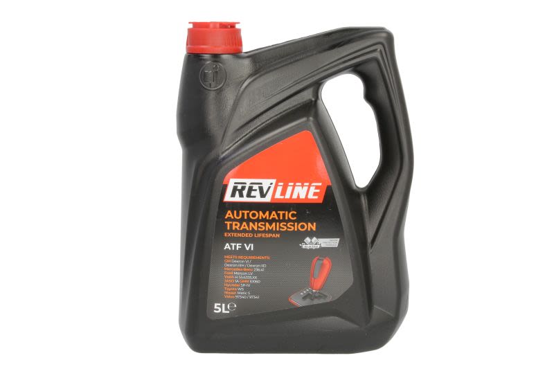 Ulei cutie transmisie / Трансмиссионное масло REV LINE ATF ATF (5L) ; DEXRON II D; DEXRON III H; DEXRON VI; FORD MERCON LV; GM N10060; HYUNDAI SP-IV; JASO 1A; MB 236.41; NISSAN ATF S; TOYOTA WS; VOITH H55.6335.XX; VOLVO 97341