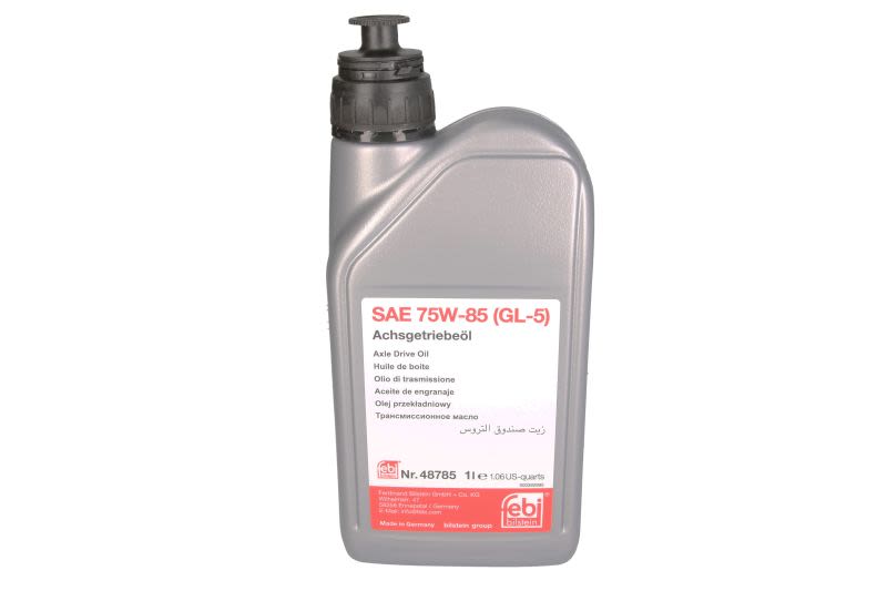 Ulei cutie transmisie / Трансмиссионное масло FEBI (EN) MTF oil (1L) (0,9 KG) 75W85 ;API GL-5; BMW HYPOID AXLE G1; BMW HYPOID AXLE G2; FIAT 9.55550 DA3; MB 235.7; MB 235.74; MB 239.71; MB 239.72; ZF TE-ML 18