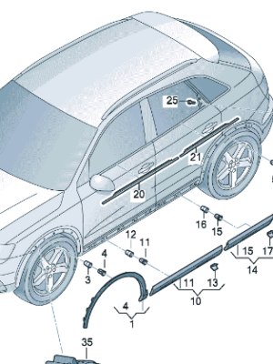 Ornament-arc aripa spate stinga Analog Audi Q3 2017