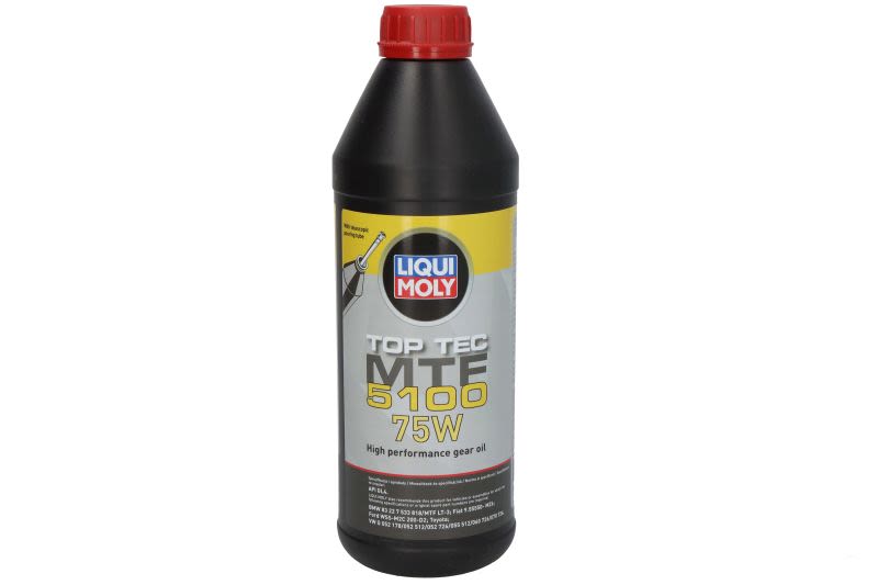 Ulei cutie transmisie / Трансмиссионное масло LIQUI MOLY (EN) MTF oil TopTec MTF 5100 (1L) 75W ; BMW 8322 7533 818; BMW MTF LT-3; FORD M2C134 D; FORD M2C200 D2; VW G 052 178; VW G 052 512; VW G 052 726; VW G 060 726; VW G 070 726