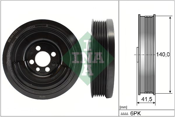 Fulie arbore cotit / шкив коленвала AUDI A2; SEAT AROSA, CORDOBA, IBIZA III, IBIZA IV SC; SKODA FABIA I, FABIA II, ROOMSTER; VW FOX, LUPO I, POLO, POLO IV 1.4D 01.99-06.10